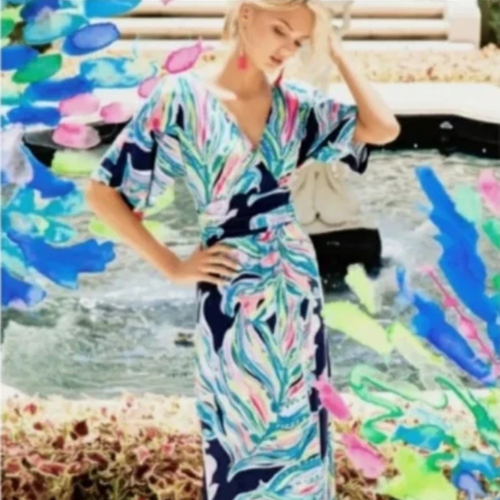 Lilly Pulitzer Parigi Maxi Dress 🦄 RARE print